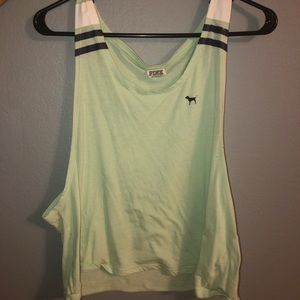 Pink brand tank top.